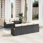 8-piece Beige Rattan Polyester Garden Sofa Set