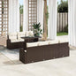 8-piece Beige Rattan Polyester Garden Sofa Set