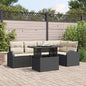 Conjunto de sofá de jardín con cojín 6 pcs Beige Poliratán