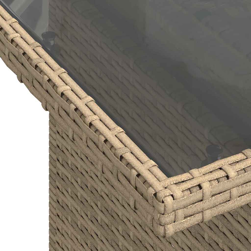 Conjunto de sofá de jardín 9 pcs Beige Poliratán
