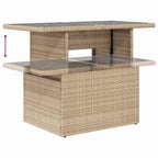 Conjunto de sofá de jardín 9 pcs Beige Poliratán