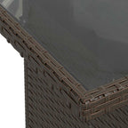 Conjunto de sofá de jardín con cojín 6 pcs Marrón Poliratán