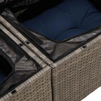 Conjunto de sofá de jardín con cojín 8 pcs Gris ratán sintético
