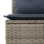Conjunto de sofá de jardín con cojín 8 pcs Gris ratán sintético