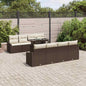 9-piece Outdoor Rattan Sofa Set Beige