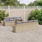 9-piece Outdoor Rattan Sofa Set Beige
