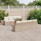 9-piece Outdoor Rattan Sofa Set Beige