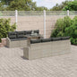 9-piece Outdoor Rattan Sofa Set Beige