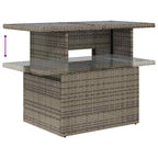 Conjunto de sofá de jardín con cojín 9 pcs Gris ratán sintético