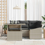 Conjunto de sofá de jardín 5 pcs Gris Claro y Gris Oscuro