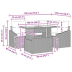 Conjunto de sofá de jardín 5 pcs Gris Claro y Gris Oscuro
