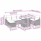Conjunto de sofá de jardín 9 pcs Gris Claro y Gris Oscuro