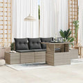 Conjunto de sofá de jardín 5 pcs Gris Claro y Gris Oscuro