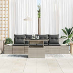 Conjunto de sofá de jardín 5 pcs Gris Claro y Gris Oscuro