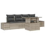 Conjunto de sofá de jardín 5 pcs Gris Claro y Gris Oscuro
