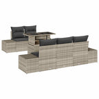Conjunto de sofá de jardín 6 pcs Gris Claro y Gris Oscuro