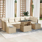 8-piece garden sofa set Light Gray and Dark Gray