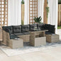 8-piece garden sofa set Light Gray and Dark Gray