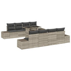 Conjunto de sofá de jardín 9 pcs Gris Claro y Gris Oscuro