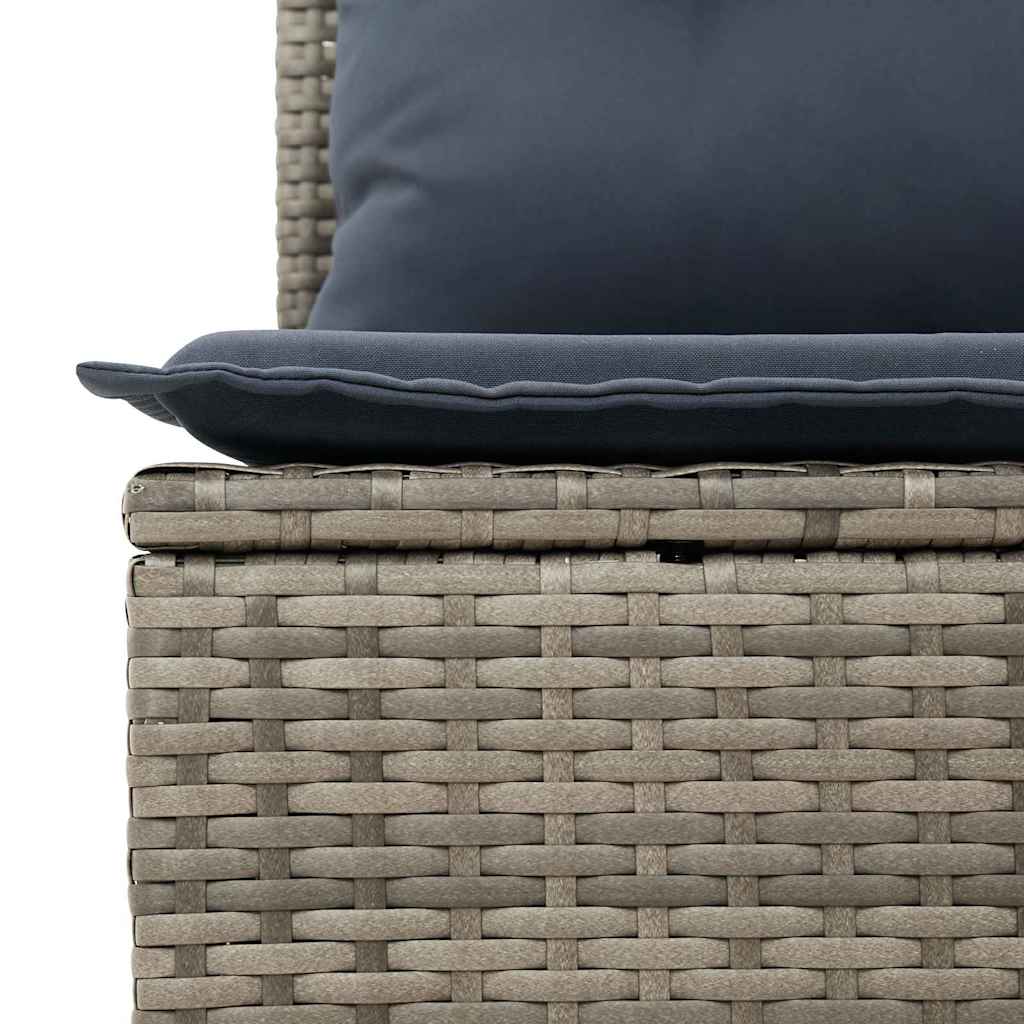 Conjunto de sofá de jardín 9 pcs Gris Poliratán