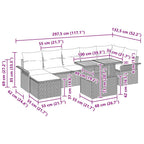 Conjunto de sofá de jardín 8 pcs Beige Poliratán