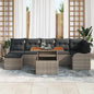 Conjunto de sofá de jardín 8 pcs Beige Poliratán