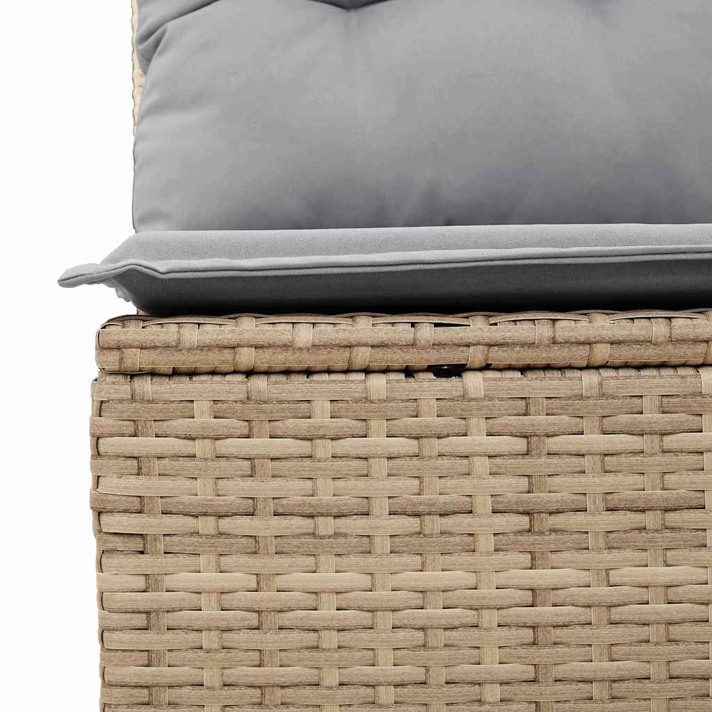 Conjunto de sofá de jardín 5 pcs Beige Poliratán