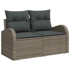 Conjunto de sofá de jardín 7 pcs Gris Poliratán