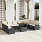 11-piece Garden Sofa Set Beige Poly Rattan