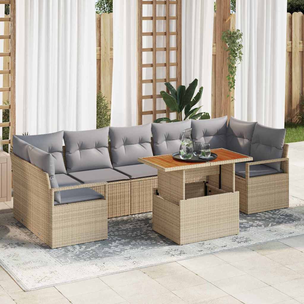 Conjunto de sofá de jardín 6 pcs Gris Poliratán