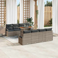 Conjunto de sofá de jardín 9 pcs Beige Poliratán
