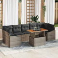 Conjunto de sofá de jardín con almacenamiento 8 pcs Gris