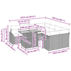 Conjunto de sofá de jardín 9 pcs Gris Poliratán