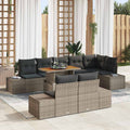 Conjunto de sofá de jardín 9 pcs Gris Poliratán