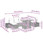Conjunto de sofá de jardín 8 pcs Gris Poliratán