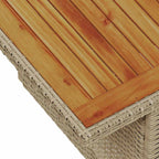 Conjunto de sofá de jardín 5 pcs Beige Poliratán