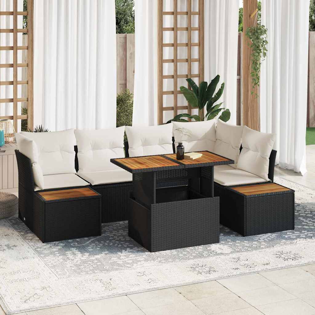 Conjunto de Sofá de Jardim 10 pçs Bege Polirratã