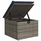 Conjunto de sofá de jardín 8 pcs Gris y marino ratán sintético