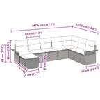 Conjunto de sofá de jardín 8 pcs Gris y marino ratán sintético