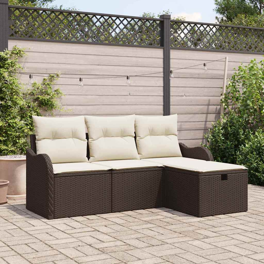Conjunto de sofás de jardín Beige 100 x 100 x 71 cm Poliratán