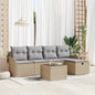 Conjunto de Sofás de Jardim com Almofadas 5 pcs Cinzento Claro Polirratan