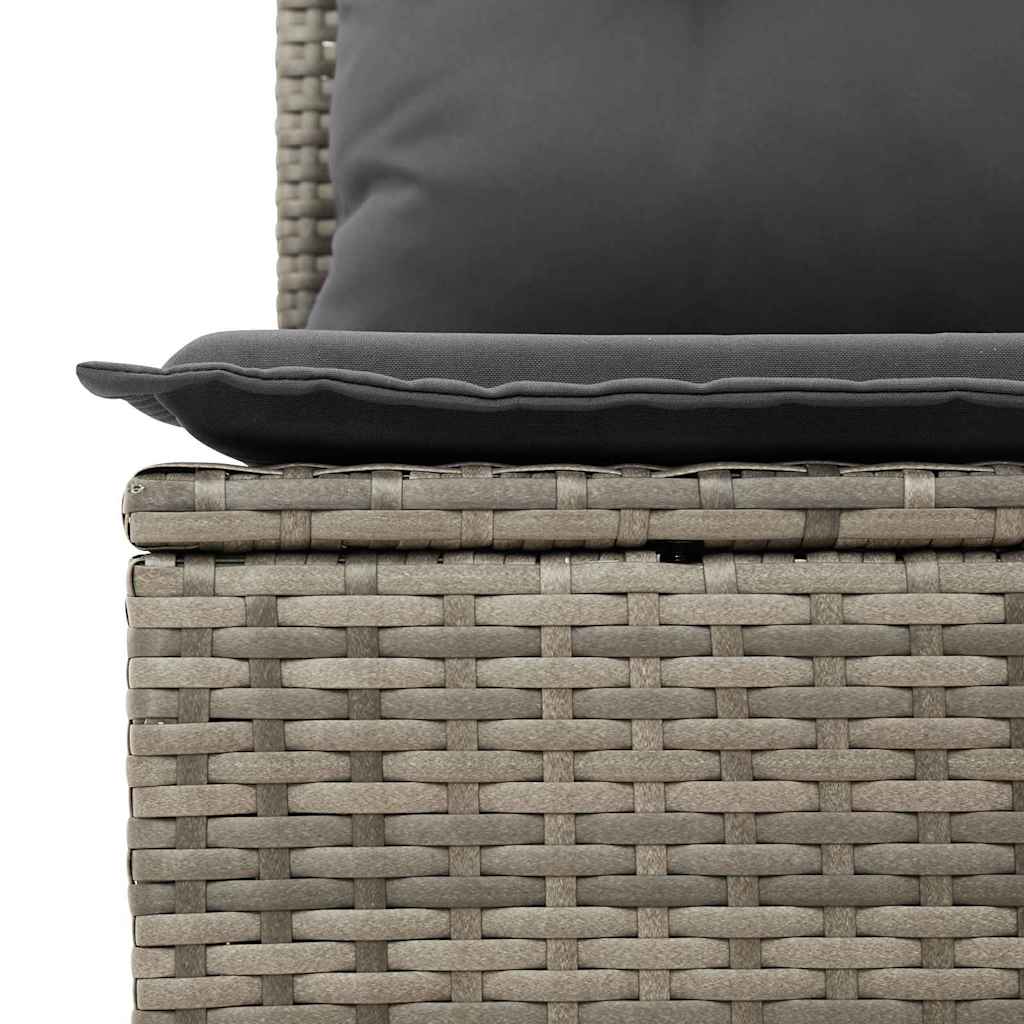 Conjunto de sofá de jardín con cojín 6 pcs Gris Poliratán