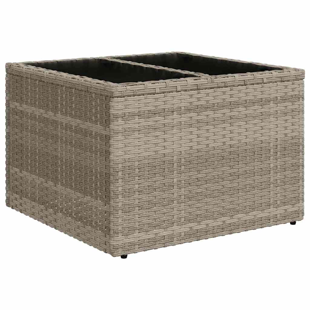 Conjunto de sofá de jardín con cojín 7 pcs Gris claro Poliratán