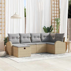 Conjunto de sofá de jardín 7 pcs Negro 234 x 124 x 85 cm