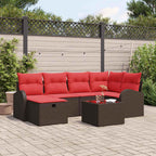 Conjunto de sofás de jardín 4 pcs Beige y ratán sintético