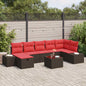 7-piece Garden Sofa Set Brown PE Rattan