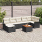 8-Piece Outdoor Sofa Set Beige Poly Rattan