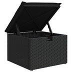 Conjunto de sofá de jardín 6 pcs Negro ratán sintético