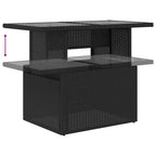 Conjunto de sofá de jardín con cojín 8 pcs Negro Poliratán