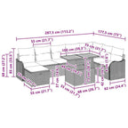 Conjunto de sofás de jardín 9 pcs Gris ratán sintético